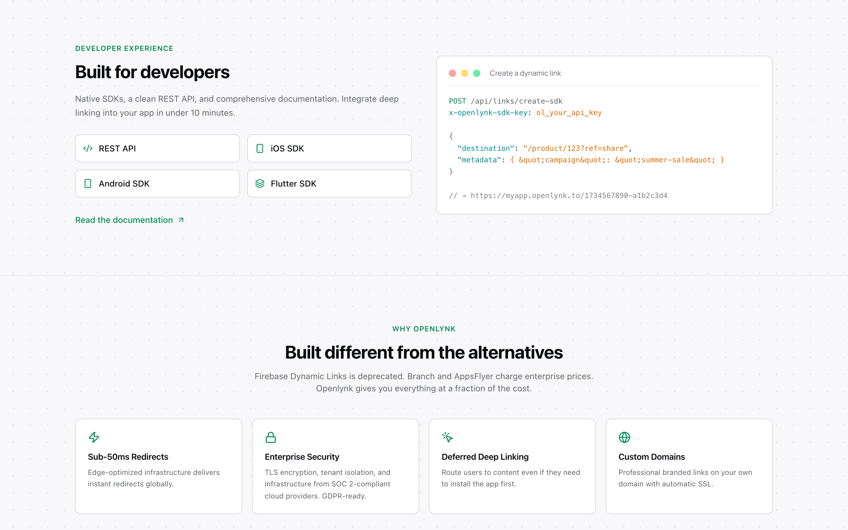 Openlynk REST API and SDK code sample